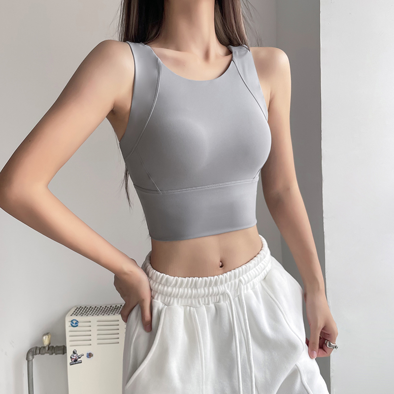 Ropa interior deportiva de una pieza que absorbe los golpes para correr desgaste exterior chaleco de yoga de una pieza 2023 nuevo sujetador de fitness para mujeres