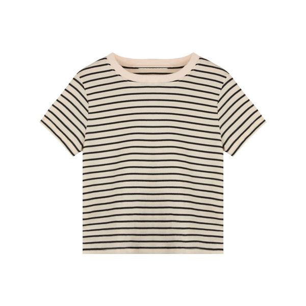 Retro design summer short sleeve T-shirt with a round collar for…