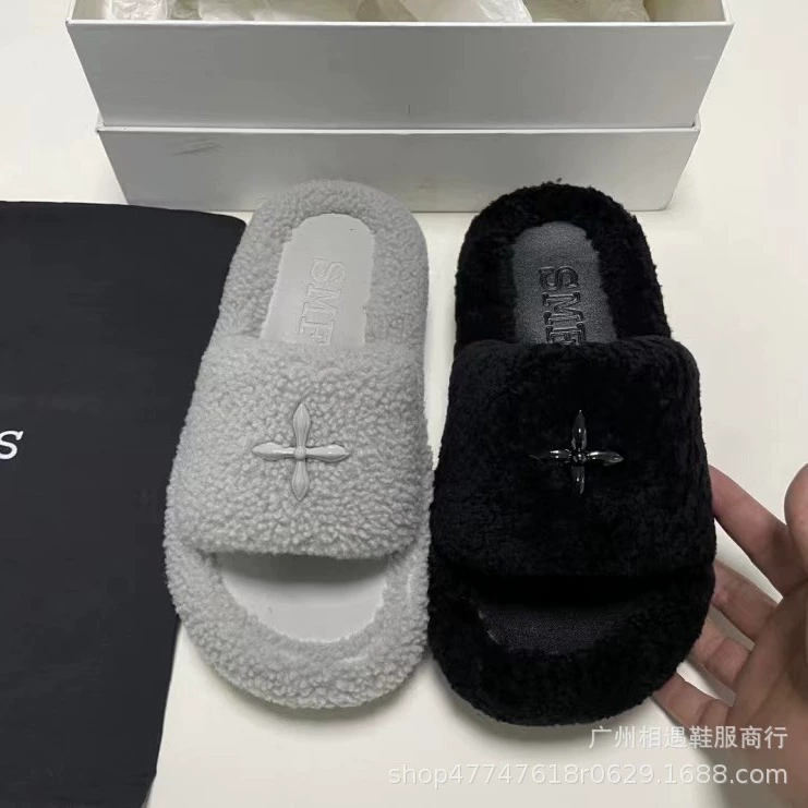 Крест черный воздушный шар плюшевые тапочки женский 23 новый мех