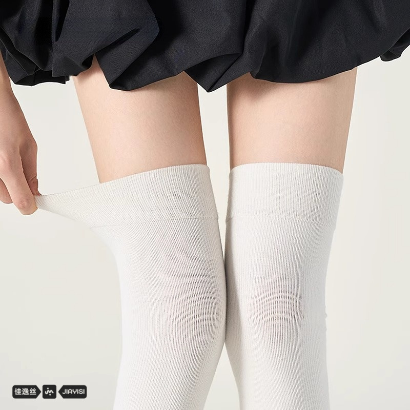 White Socks Women's Knee-high Calf Socks Pure Cotton Spring and Autumn Ins Trendy Japanese Style Slight Pressure Slimming Knee-high Socks Autumn Stockings White Socks Women's Knee-high Calf Socks Pure Cotton Spring and Autumn Ins Trendy Japanese Style Slight Pressure Slimming Knee-high Socks Autumn Stockings