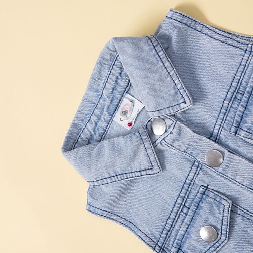 SAMGAMI BABY Cross-border Children's Clothing Girls' Summer Fashion Backless Trendy Sleeveless Children's Denim Skirt