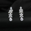 Zirconium, fashionable earrings, 2022, light luxury style, wholesale