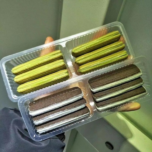 Farez Filled Cookies Chocolate Crisp 70g Matcha Flavor Office Trendy Leisure Children Snack Food Bag Packaging