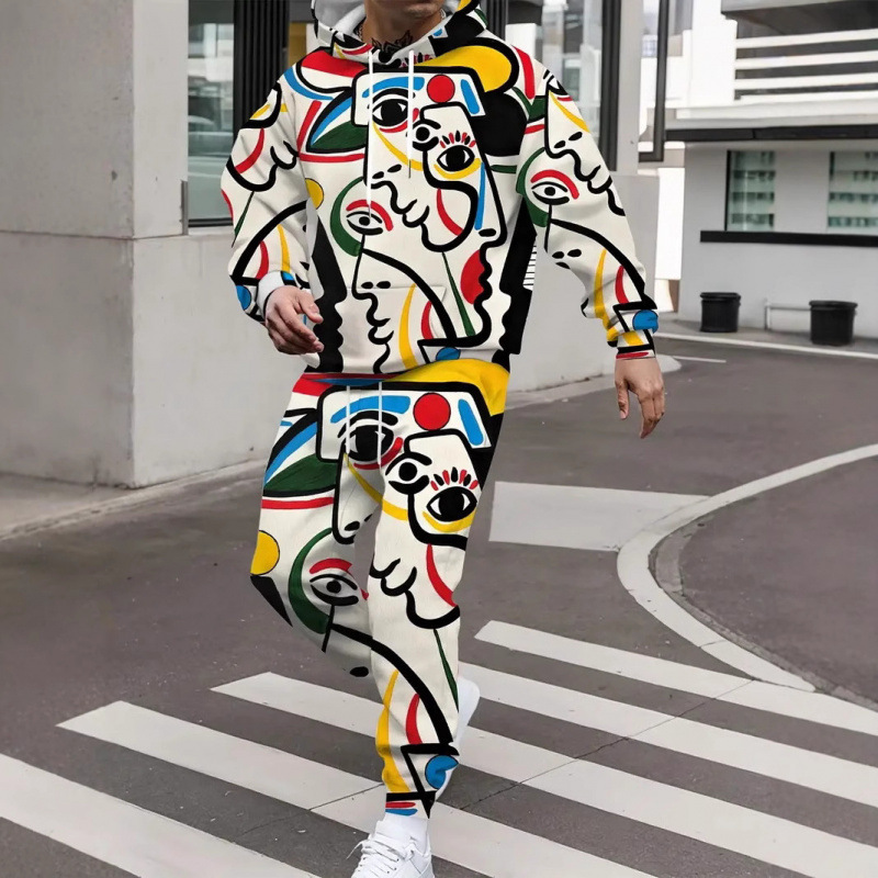 速卖通跨境新款男士连帽卫衣节日主题印花长袖时尚连帽衫秋冬款|undefined