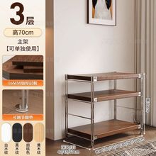日式置物架落地货架多层客厅阳台书架简约储物高颜值无印风收纳架