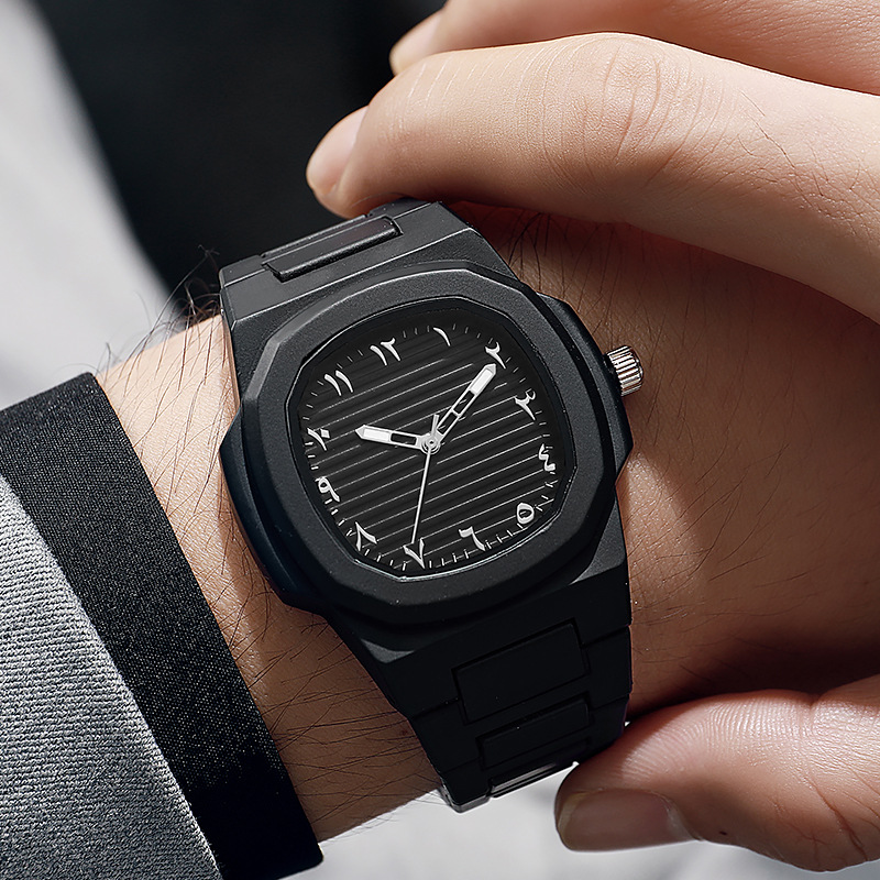 2025 Cross-Border Light Luxury High-End Plastic Watch for Men and Women, High-Looking Fashion Trend Hot Style Square Quartz Watch