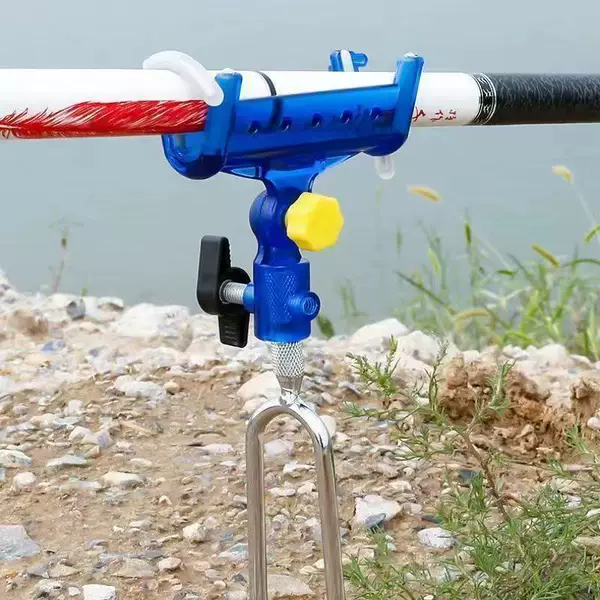Fishing rod holder with self-locking turret, universal fishing rod holder, sea rod holder, turret rod stand, dual-use hand and sea fishing ground-mounted stand