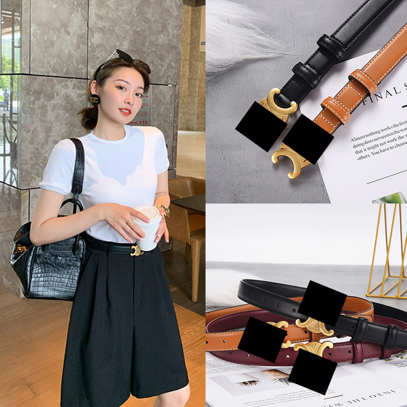 Cinturón estilo 2025 con decoración de cuero genuino para jeans de mujer, moderno y versátil, adecuado para faldas, de moda en Instagram, disponible para dropshipping.