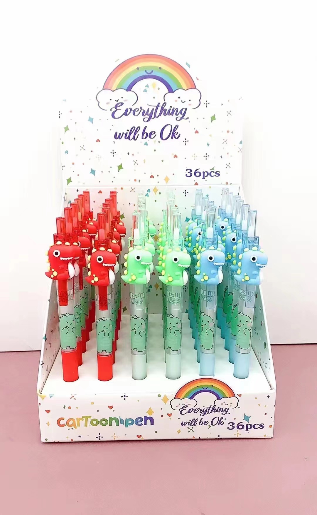 Amor oso cuidado osos lindos dibujos animados pulsar bolígrafos neutros de alto valor de firma bolígrafo azul fuera