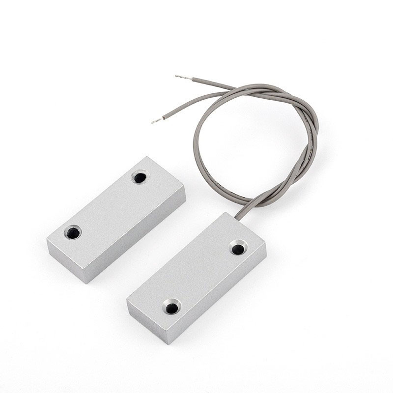 Detector Magnético de Alarma Cableado para Puertas Enrollables, Puertas de Hierro y Ventanas