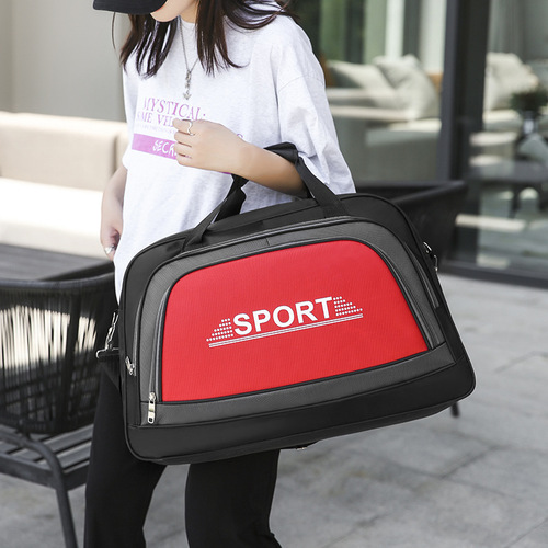  Spring New Men's Oxford Cloth Fitness Travel Backpack and Crossbody Bag, Korean Style Casual Outing Bag