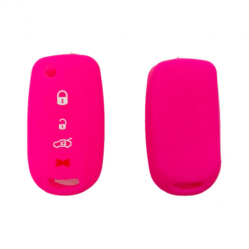 Aplicable a 4 teclas plegables FIAT 500 no estándar llave de silicona FIAT BoYue Lang Lingya estuche de control remoto