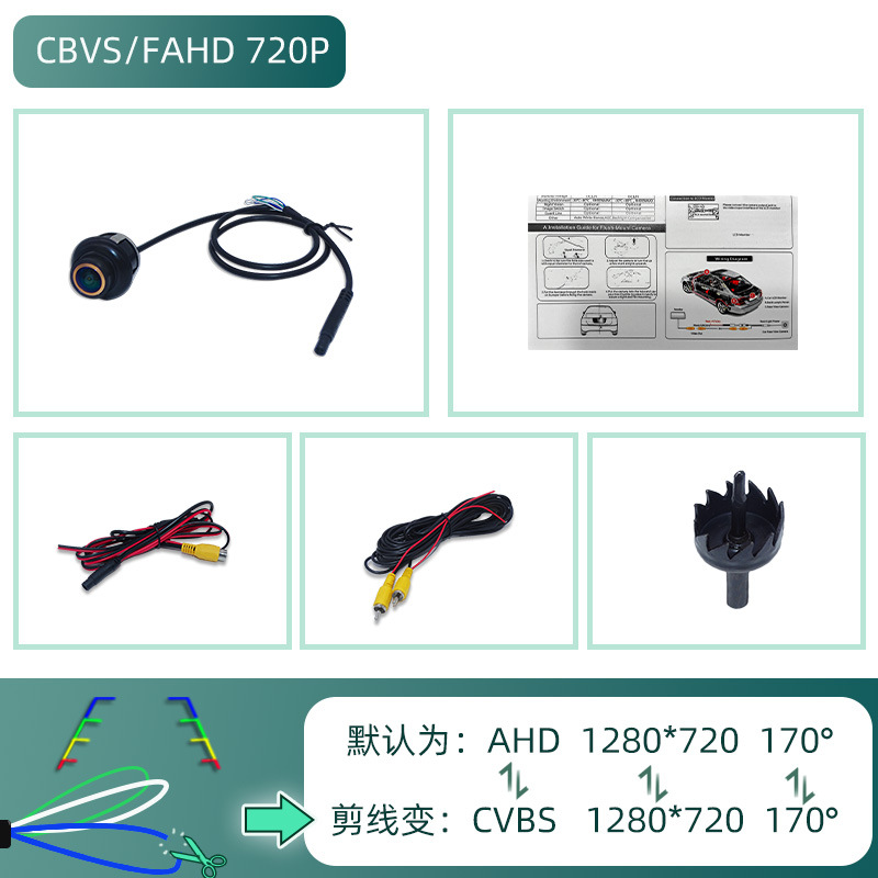 Manufacturer Supplies Large 360-Degree Panoramic Car Camera, High-Definition Night Vision Car Side View, Front View, and Rear View Camera