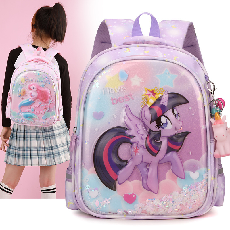 2025 nueva clase de niñas clase media clase larga carcasa dura luz jardín de infantes lindas mochila de estudiantes impermeables mochila de niños