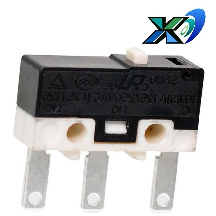 微动开关脚长6.7mm 大功率复位微动开关加长脚  中微动开关立式