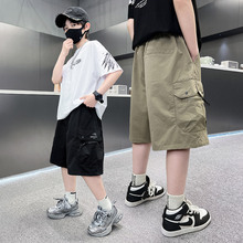 男童工装短裤夏季2025新款夏款中大儿童夏装男孩中裤子薄款五分裤