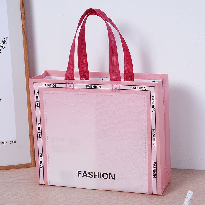 Bolsas de mano de tela no tejida recubiertas bolsas de regalo bolsas de tienda de ropa bolsas de compras de ropa de mujer