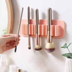 Silicone makeup brush storage rack, makeup brush holder and drying rack, bathroom and toilet hairbrush and powder brush storage rack