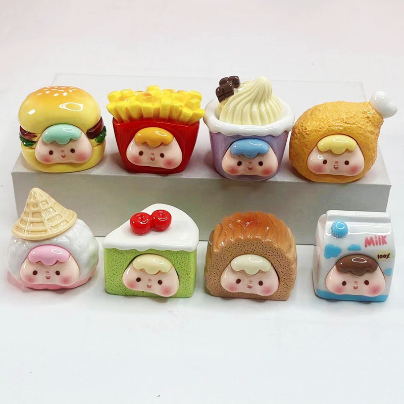 トレンディなクリエイティブ漫画コンビニエンスストア食品おもちゃ子供 diy かわいいキーホルダーペンダント車の樹脂装飾品|undefined
