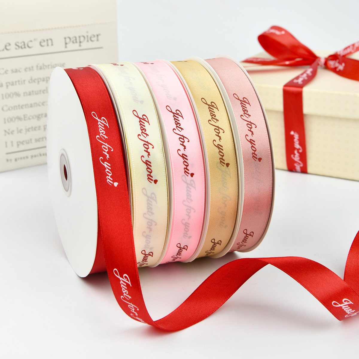 English alphabet cake gift gift box flower packaging ribbon bow ribbon bouquet diy material ribbon
