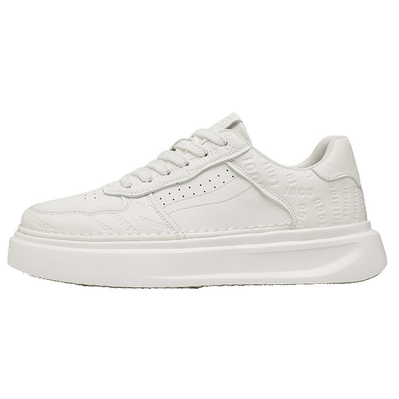 Zapatos de hombre de estación europea, traje, zapatillas de deporte, zapatos blancos de suela gruesa de estilo británico, zapatos antideslizantes finos transpirables de verano, zapatos de moda para hombre