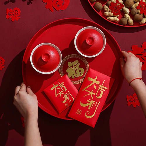 Housewarming red fruit plate new home decoration home living room coffee table layout new house moving decoration supplies