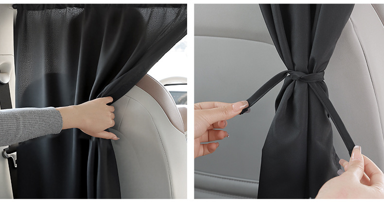 Car Sunshade Curtain Car Rear Baby Privacy Shading Partition Curtain Sunscreen Heat Insulation Sunshade Car Curtain