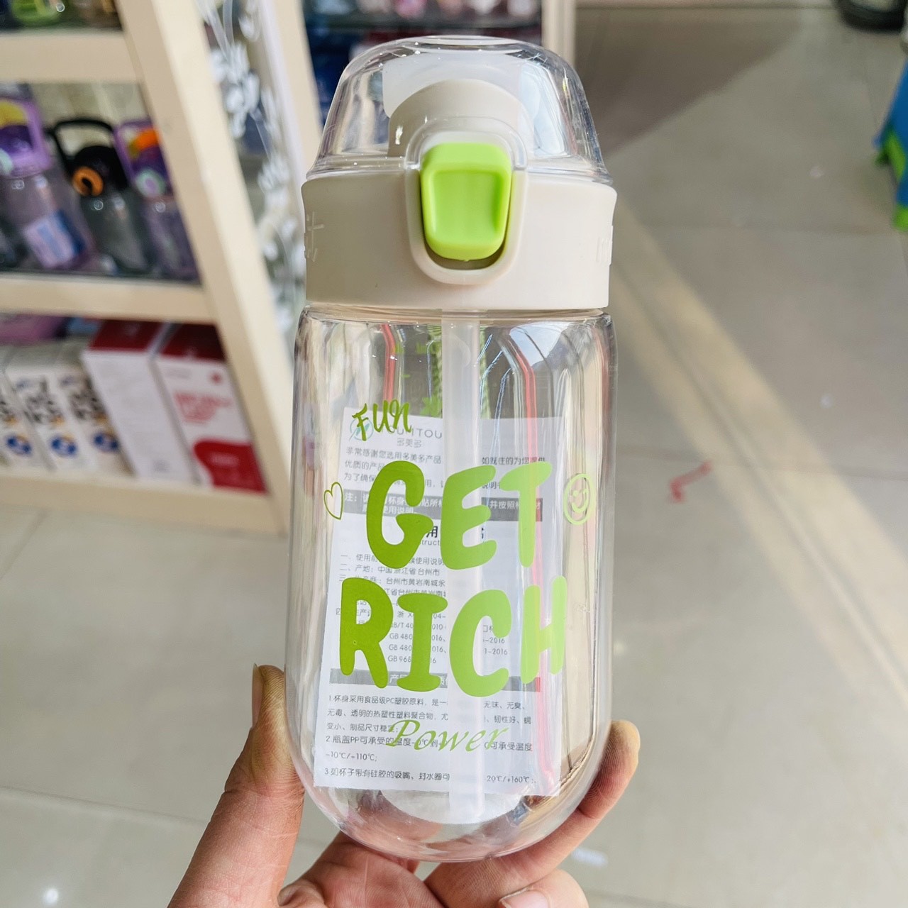 Dormido alumno portátil hervidor de agua bebida directa con taza de paja 660ml copas caseras tazas de agua inglesas tazas de plástico