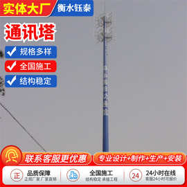 供应通讯塔钢结构单管美化抱杆通信铁塔卫星信号发射接收塔工艺塔
