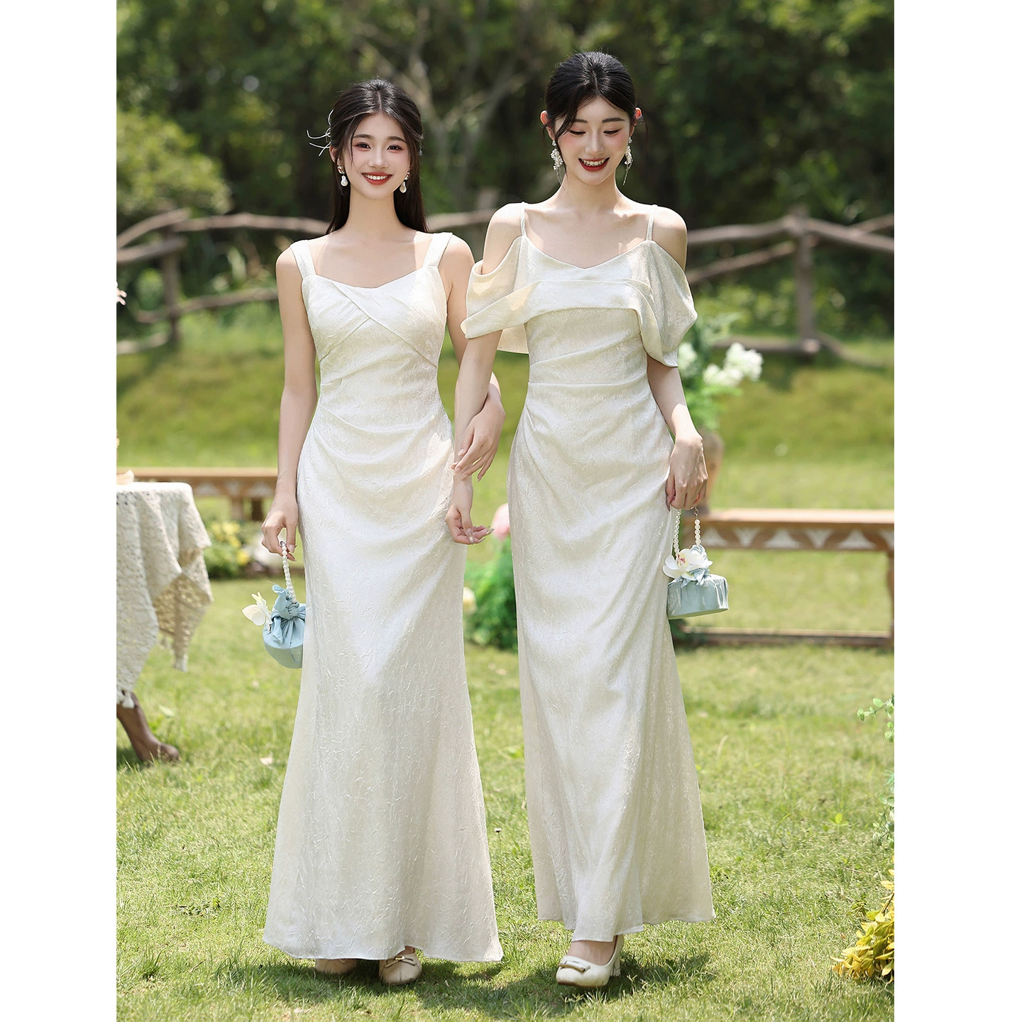 Элегантные платья для подружек невесты с эффектом стройности и праздничным настроением, новые роскошные свадебные платья для группы подружек невесты 2026 года, подходят для миниатюрных размеров, можно носить повседневно летом.