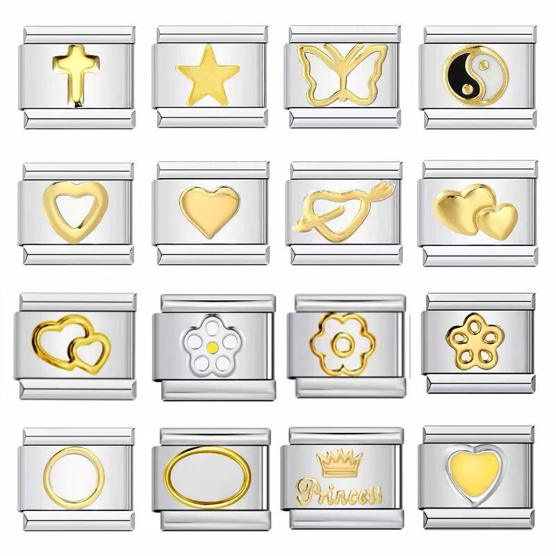 Italian modular bracelet DIY set, can be combined with individual modules, niche accessories, birthday gift for couples and friends Italian modular bracelet DIY set, can be combined with individual modules, niche accessories, birthday gift for couples and friends