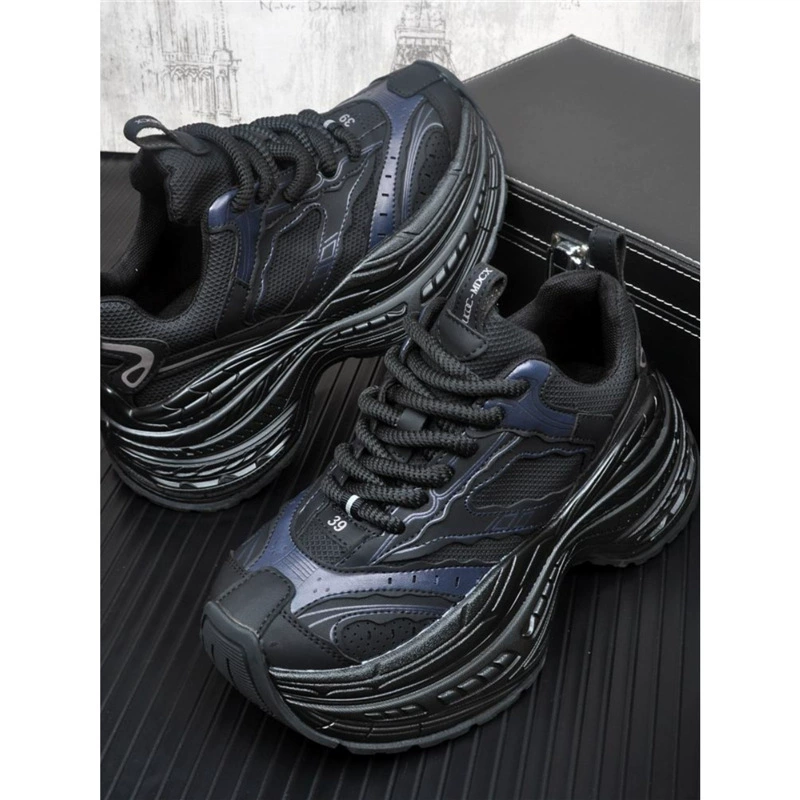 Мужская обувь 2025 новая обувь папы с толстой подошвой