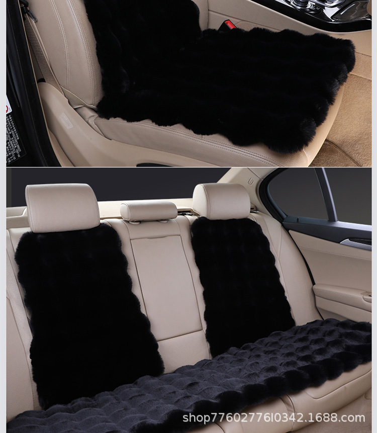 Bubble Velvet Car Seat Cushion Winter Rabbit Fur Plush Car Cushion Velvet Seat Pad Wholesale Thickened Chair Pad Non-Slip Warm Thickened