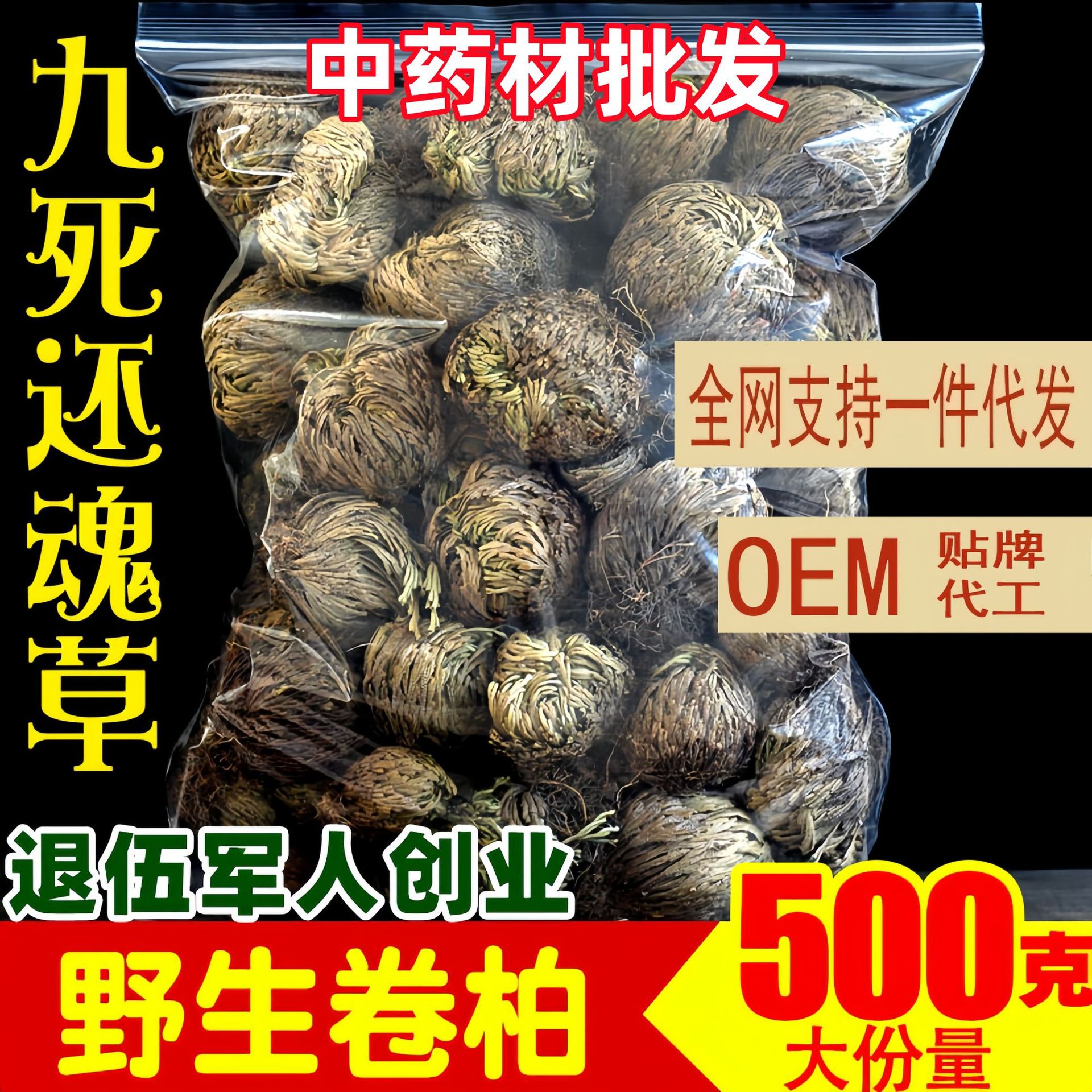 九死还魂草卷柏中药500g中草药不死草还阳草 石柏岩柏可盆栽中药