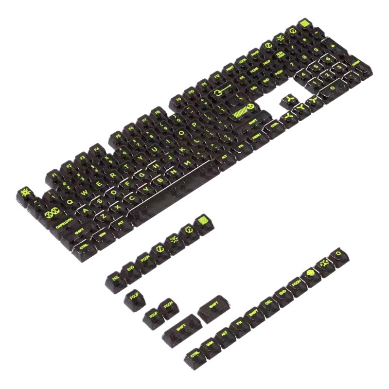 Personalizado material de la PC cristal blanco transparente negro transparente Teclado mecánico keycap MDA altura 131 clave gran conjunto completo