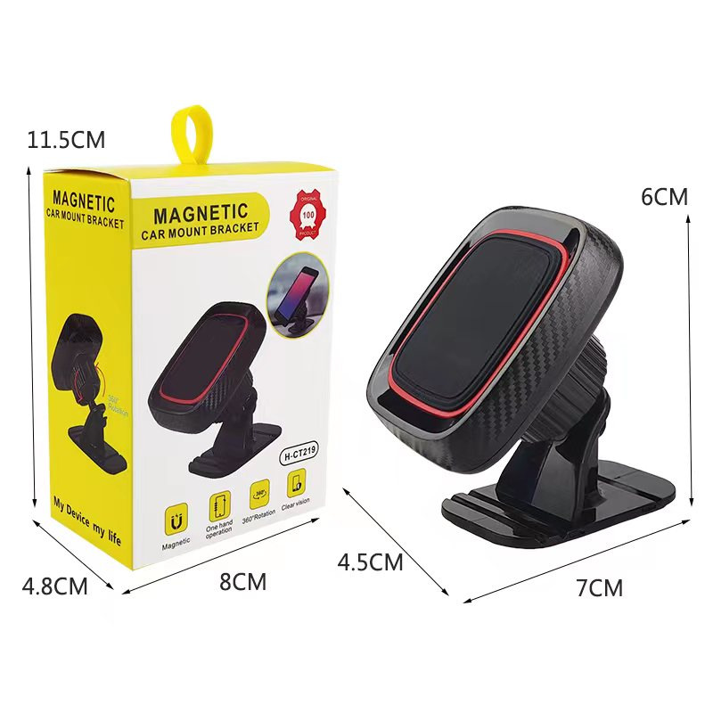 Windshield Air Vent Retractable Long Rod Magnetic Phone Holder Rectangular Magnetic Car Phone Holder