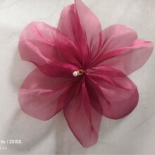 欧根纱diy婚纱礼服花片装饰大花手工蛋糕彩色裙子立体衣帽水滴