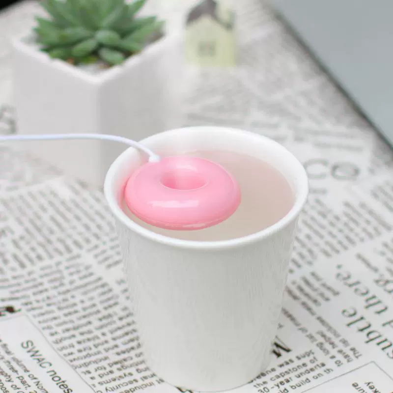 Новый миниатюрный портативный увлажнитель воздуха в форме пончика для дома и офиса, бесшумный очиститель воздуха