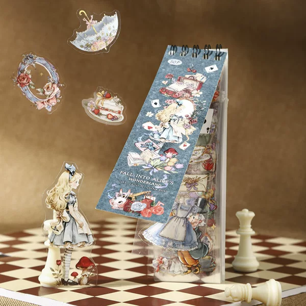 Tomato Sauce Girl Pet Sticker Book: Falling into Alice's Wonderland Series, Large Volume Original Design Die-Cut 1 Type