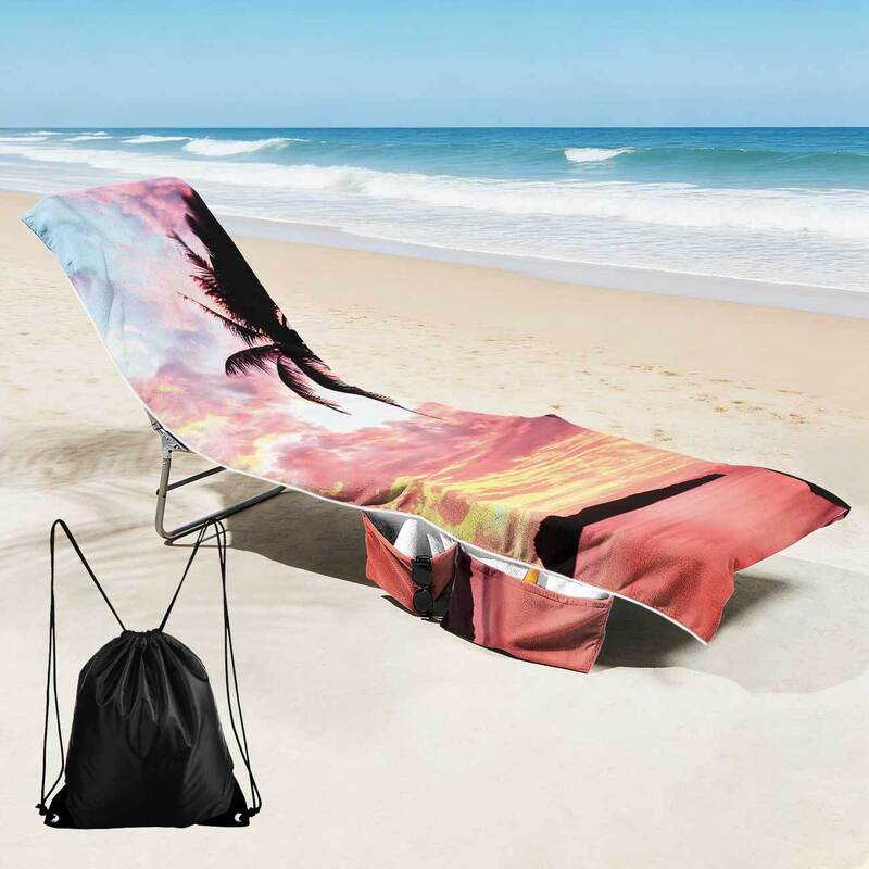Cross-Border Exclusive Supply of Beach Chair Covers with Storage Pockets, Machine Washable Lounge Chair Covers, and Portable Drawstring Beach Towel 14 Cross-Border Exclusive Supply of Beach Chair Covers with Storage Pockets, Machine Washable Lounge Chair Covers, and Portable Drawstring Beach Towel 14
