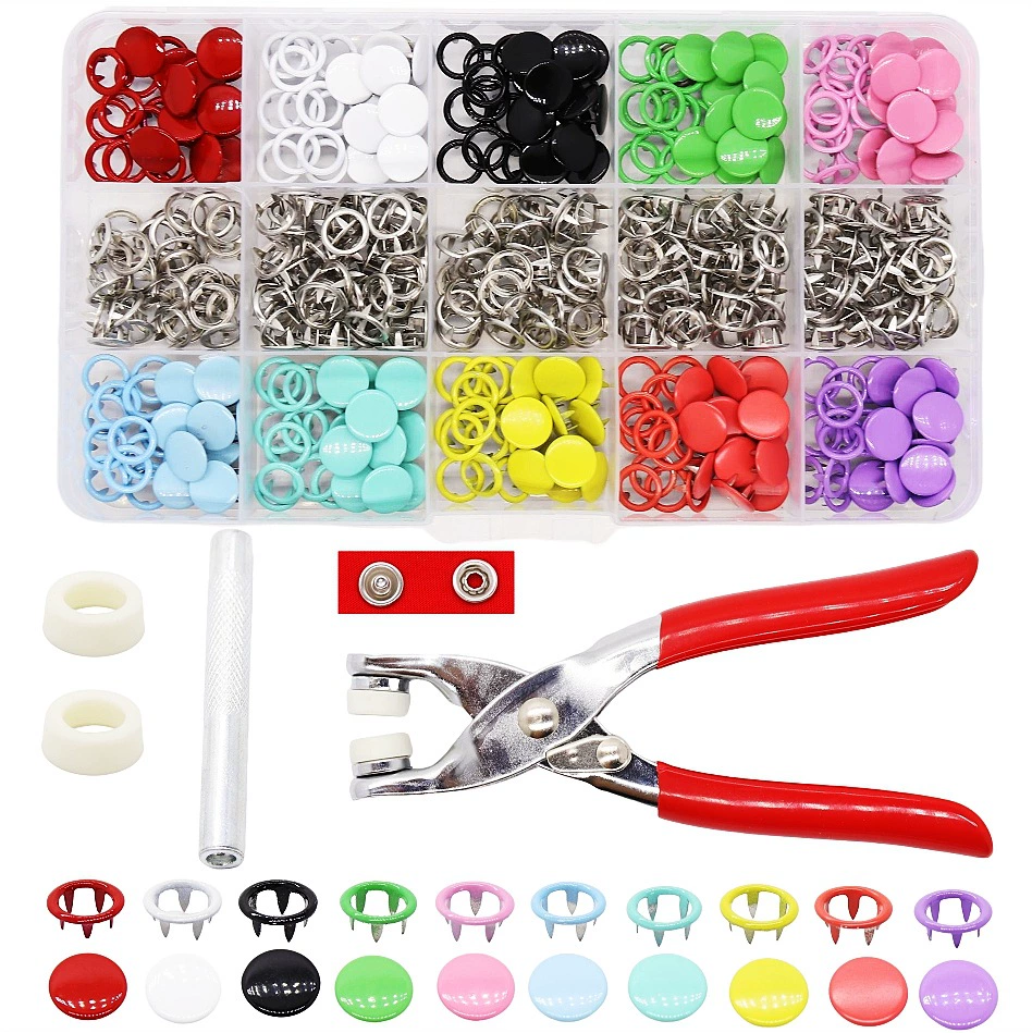 Цветные медные плоскогубцы с пряжкой с пятью когтями в коробке, костюм для инструментов, детский комбинезон, кнопка в наличии