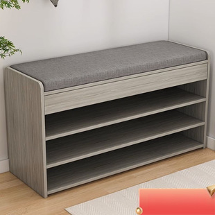 Shoe-Changing Bench for Home Entrance with Soft Storage Shoe Cabinet and Seat, Integrated Shoe-Wearing Bench for Entryway, Simple Modern Shoe Rack