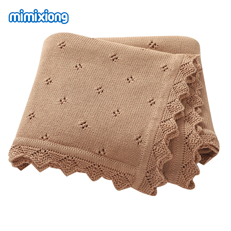 INS Hot Sale nuevo color sólido primavera otoño invierno hueco tejido manta manta