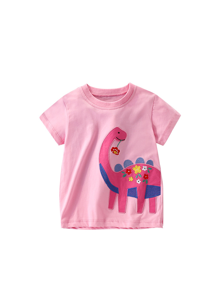 Malwee niñas camiseta de cuello redondo de manga corta para niños europeos y estadounidenses de verano nuevo chaqueta infantil