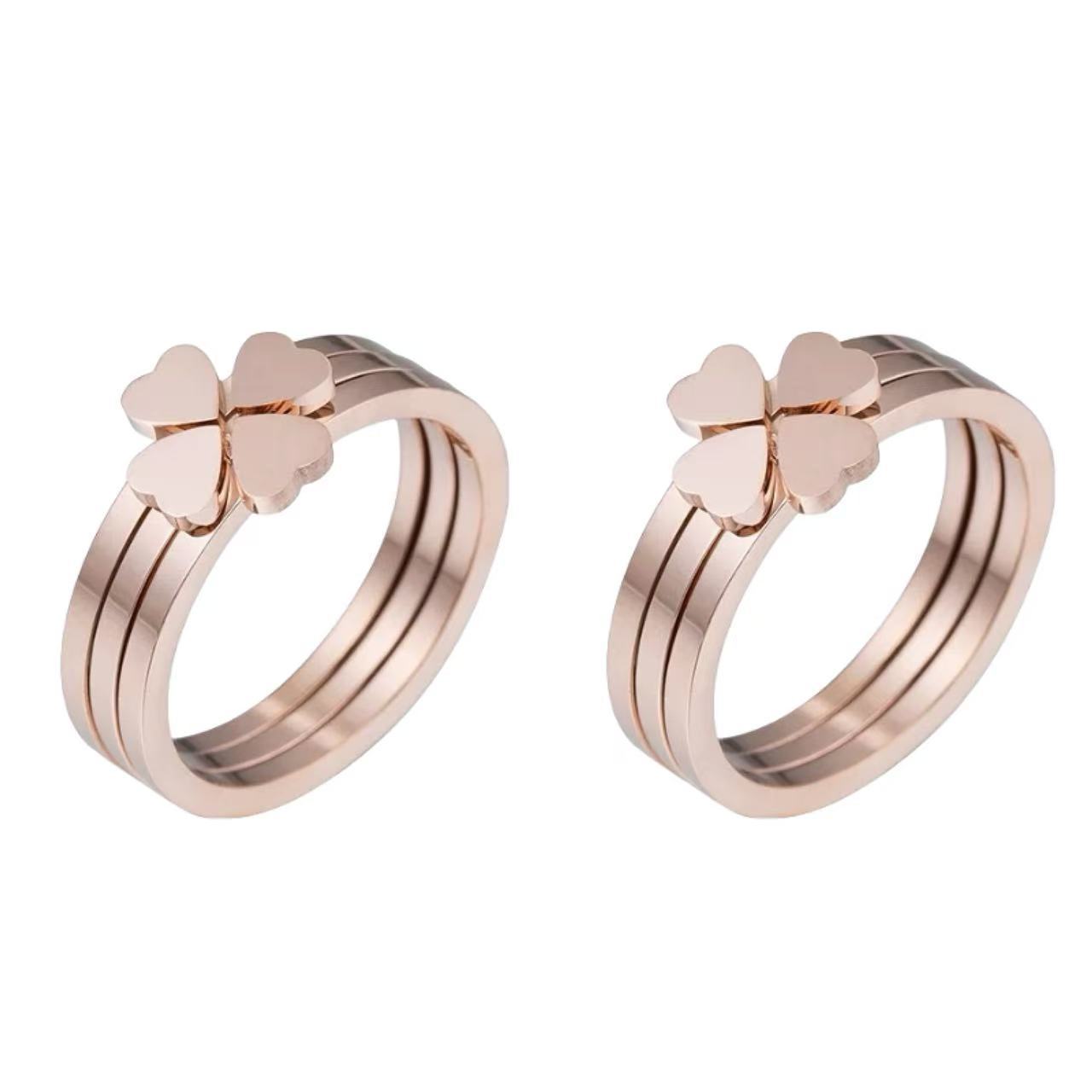 Heart Shaped Three Piece Ring Set For Women Designer Jewelry_voghion.com