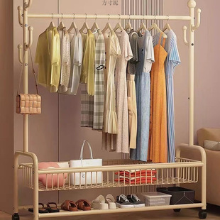 Simple Coat Rack Bedroom Floor Hanger Vertical Hanger Balcony Mobile Home Drying Hanger Clothes Rack