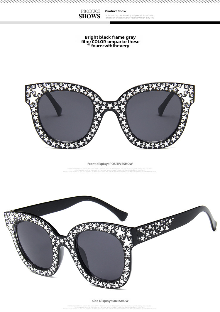 Personalized Five-pointed Star Jelly Color Sunglasses Fashion Colorful Ocean Sunglasses Cute Playful Glasses 5035_voghion.com
