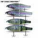 Chuangfeng 200mm 240mm multi-section bait large swimming bait emergency stop 360 degree turn around and escape Japanese fake bait
