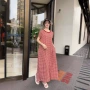 气质宽松大码后背连衣裙