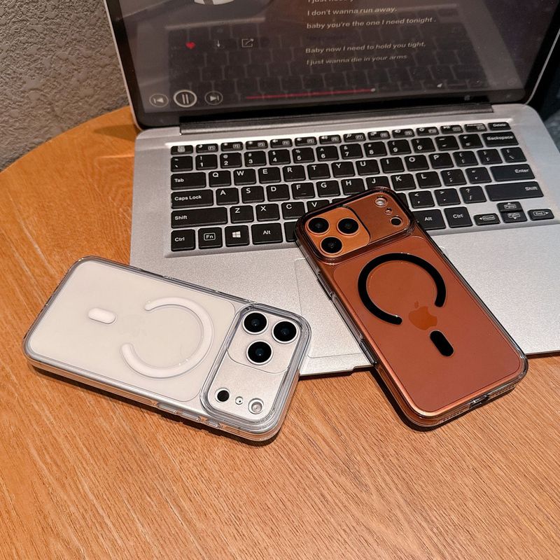 适用iPhone17promax手机壳高透磁吸苹果16简约轻奢透明防摔保护套|undefined